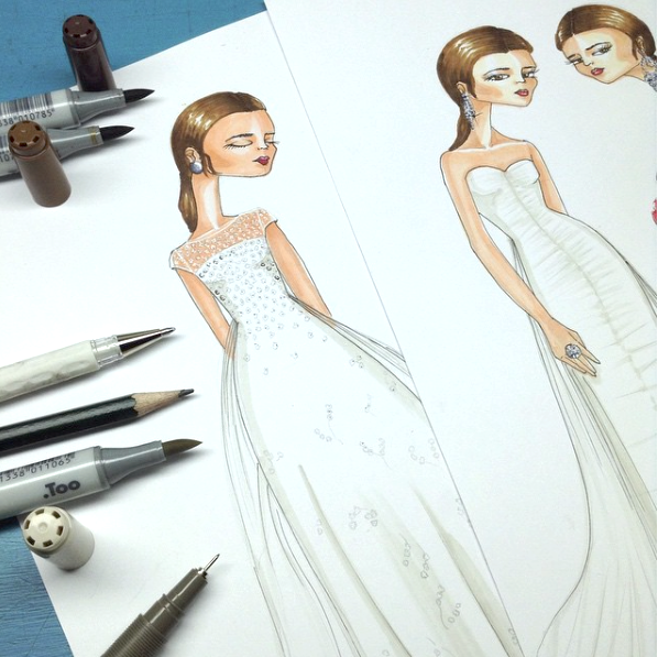 Como colorear un vestido de novia paso a paso