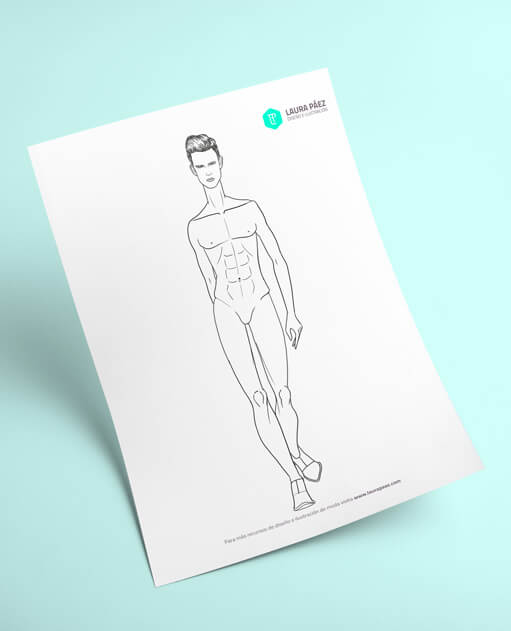 Figurín masculino caminando