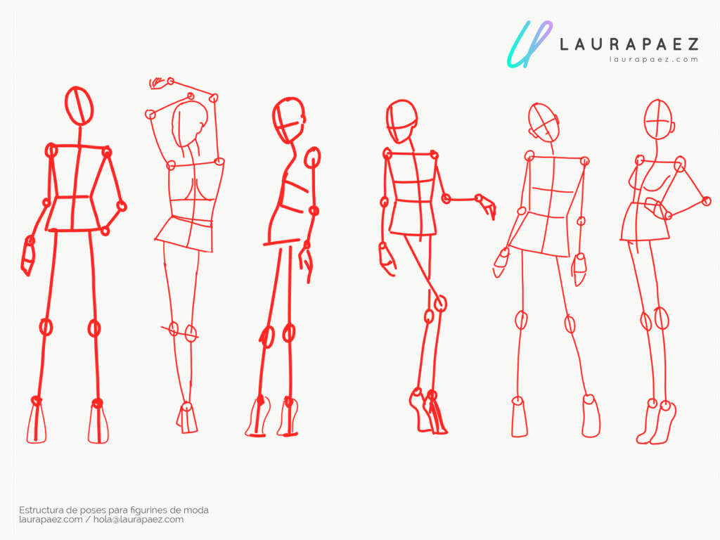 TIP: Cómo entender y dibujar poses de figurines de moda