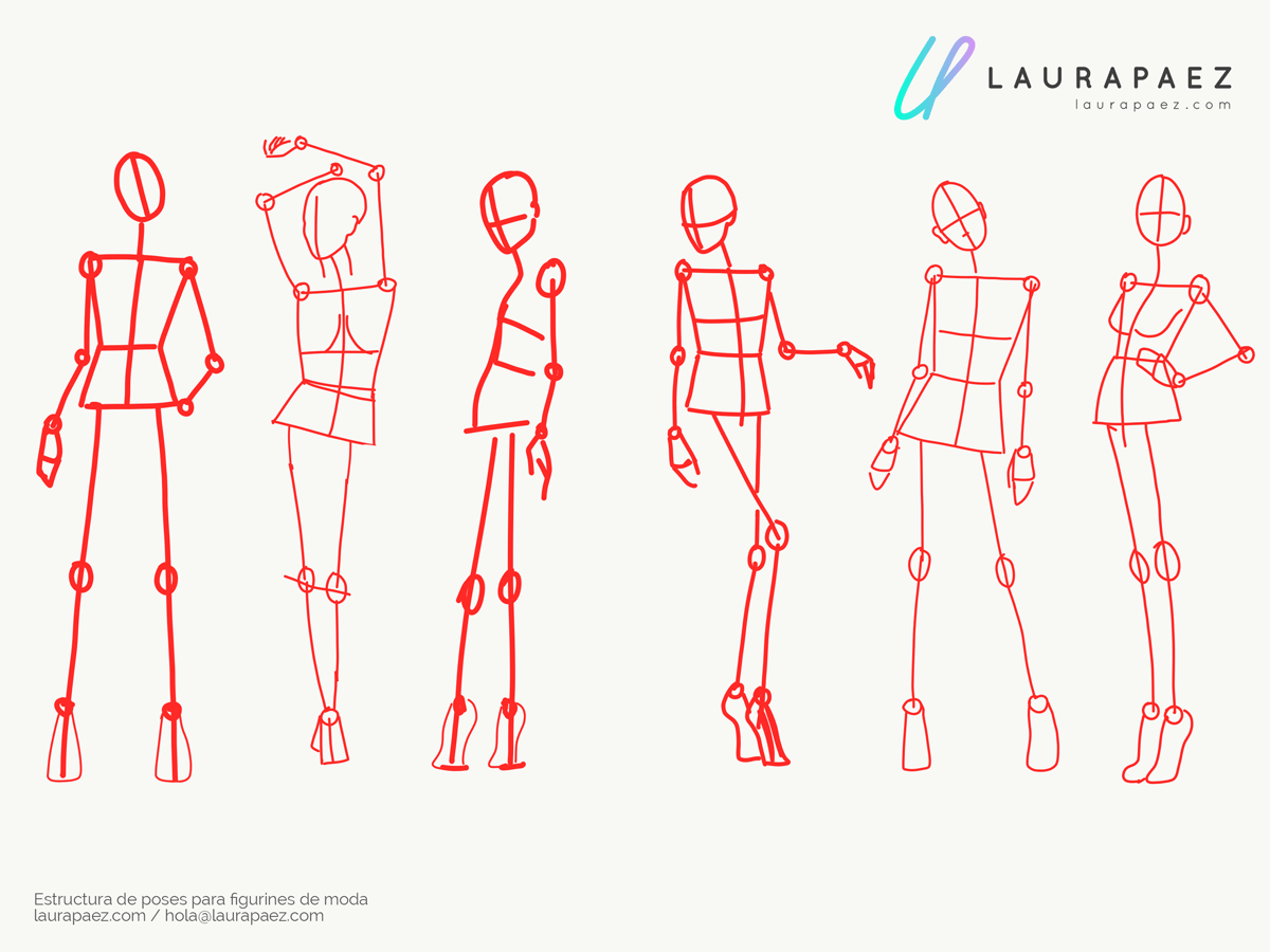 TIP: Cómo entender y dibujar poses de figurines de moda