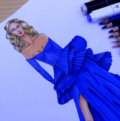 curso: cómo colorear vestidos de gala