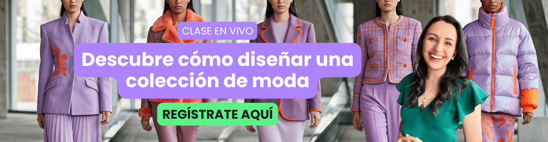 Descubre cómo diseñar una colección de moda (1) clase en vivo